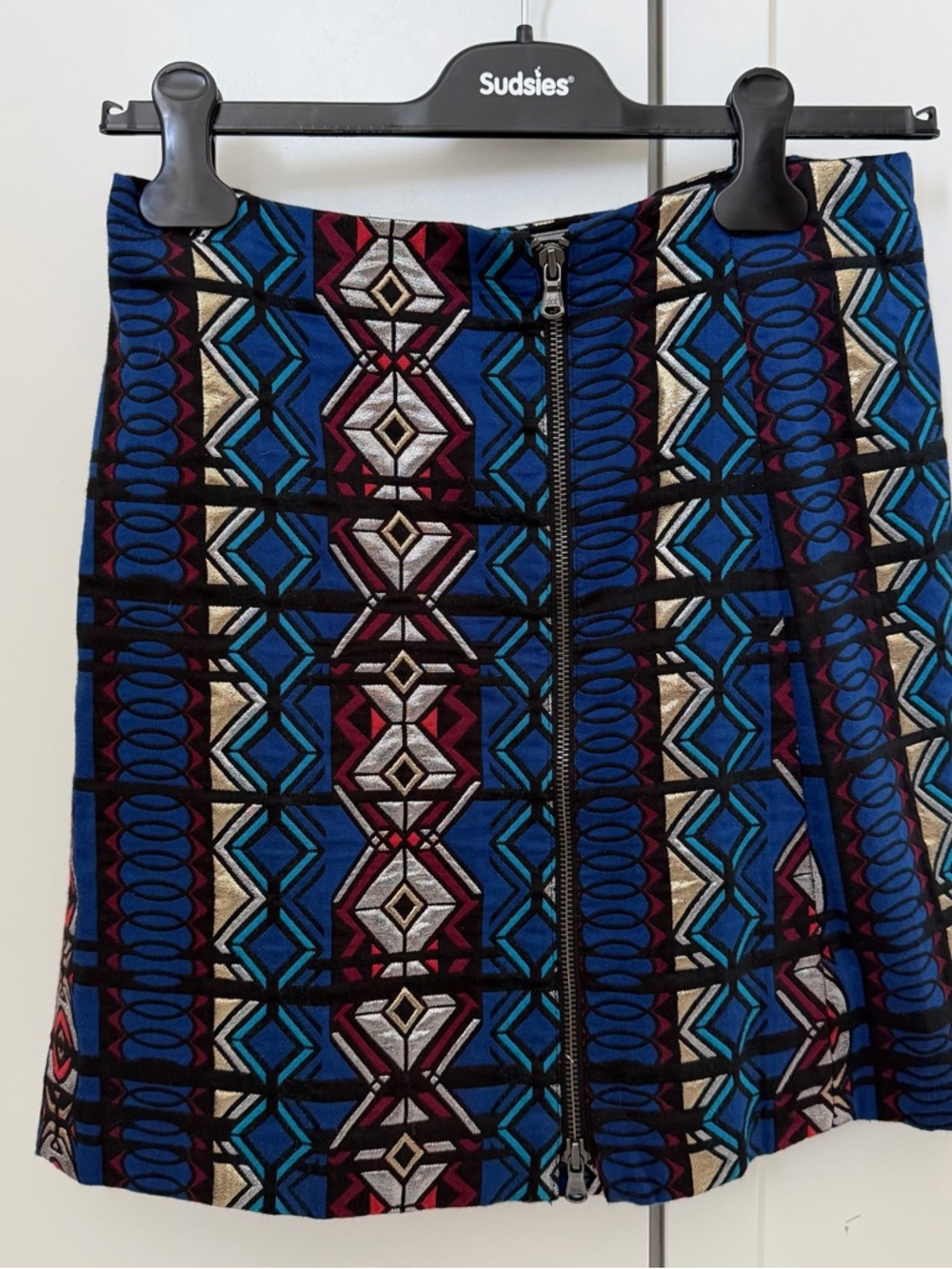 J. Crew Multicolor Aztec-Pattern Mini Skirt